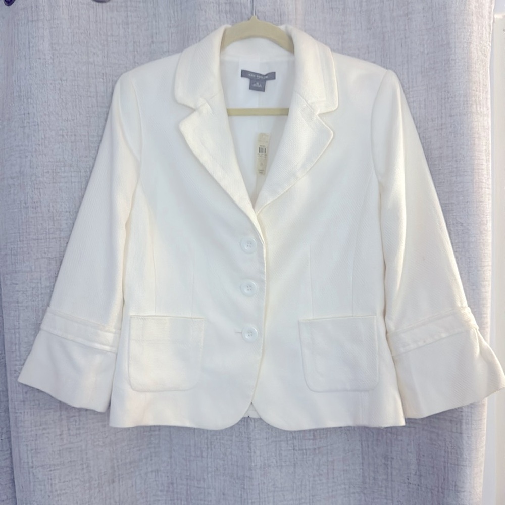 Elegant Ann Taylor White Women's Blazer